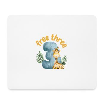 Free Three Giraffe Safari - Mousepad (Querformat) - Weiß - Vorne