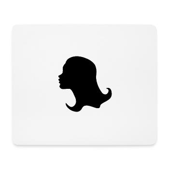 Portrait Frau Kopf - Mousepad (Querformat) - Weiß - Vorne