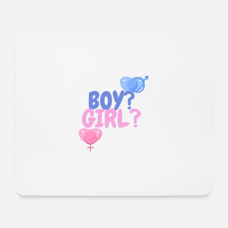 boy or girl? - Mousepad (Querformat) - Weiß