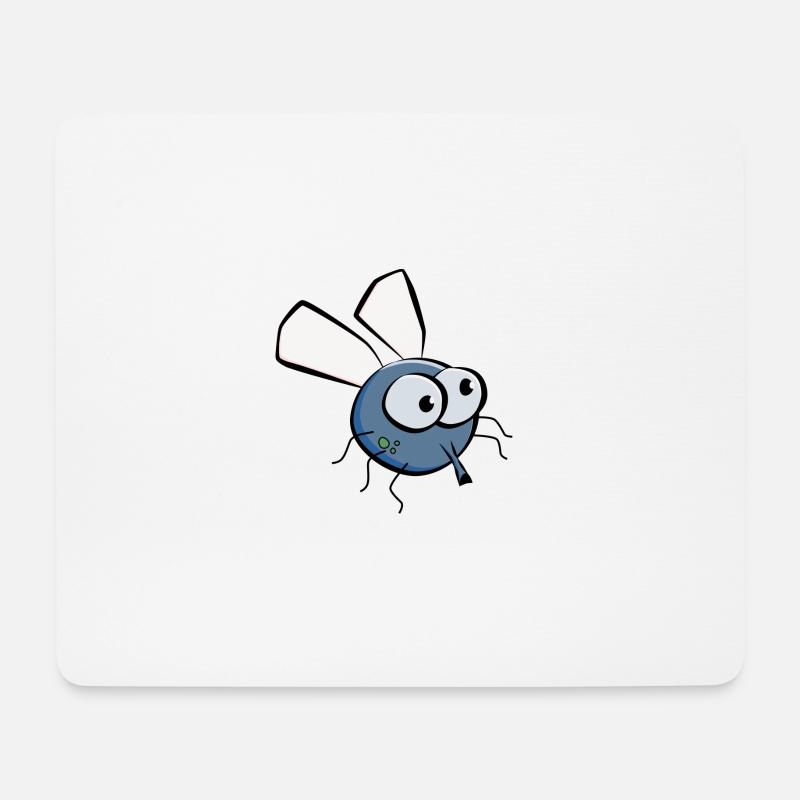Fliege - Mousepad (Querformat) - Weiß