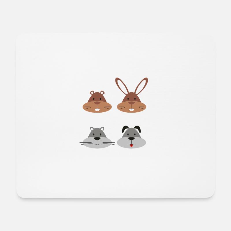 Haustiere - Mousepad (Querformat) - Weiß