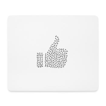 Daumen hoch Sport - Mousepad (Querformat) - Weiß - Vorne