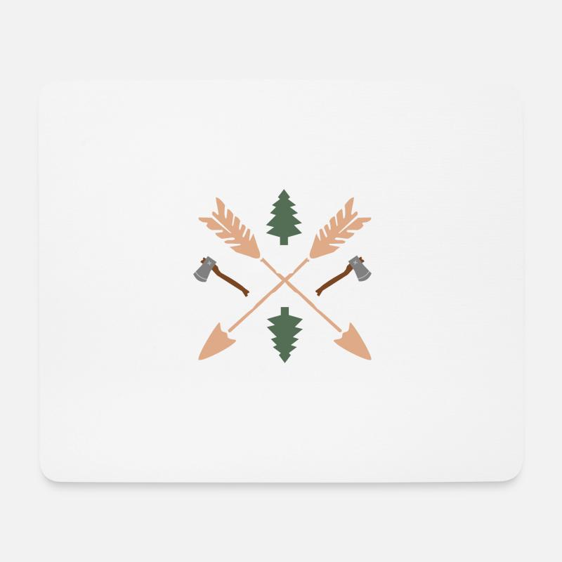 Wald Förster Holzfäller - Mousepad (Querformat) - Weiß