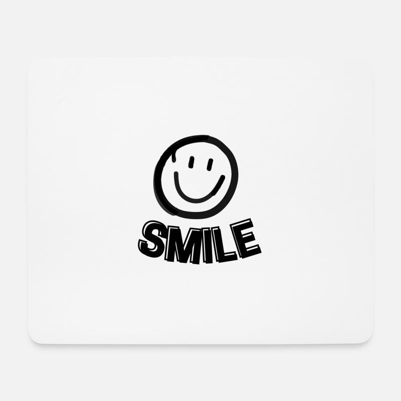 smile - Mousepad (Querformat) - Weiß