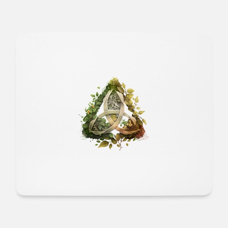 Keltischer Knoten Natur Celtic Knot Nature - Mousepad (Querformat) - Weiß