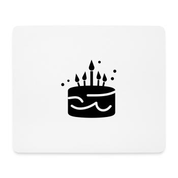 Gâteau d'anniversaire - Tapis de souris (format paysage) - blanc - Devant