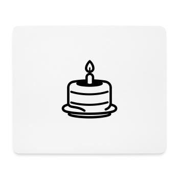 Gâteau d'anniversaire - Tapis de souris (format paysage) - blanc - Devant