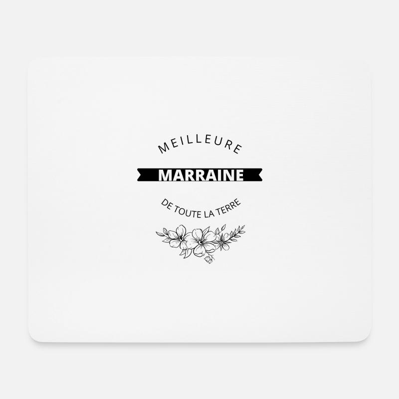 MARRAINE  - Tapis de souris (format paysage) - blanc