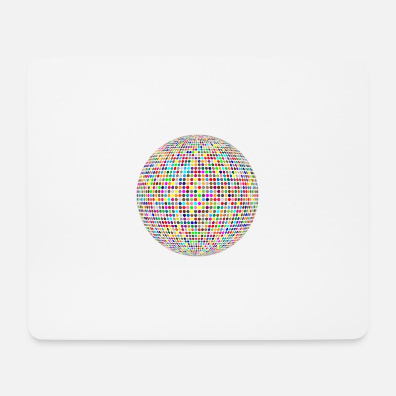 Diskokugel - Mousepad (Querformat) - Weiß