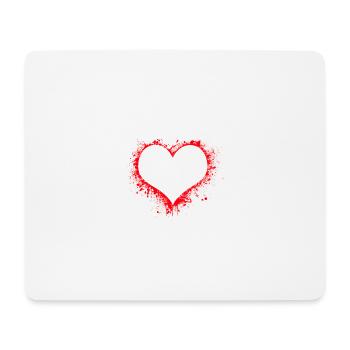 Coeur sanglant - Tapis de souris (format paysage) - blanc - Devant
