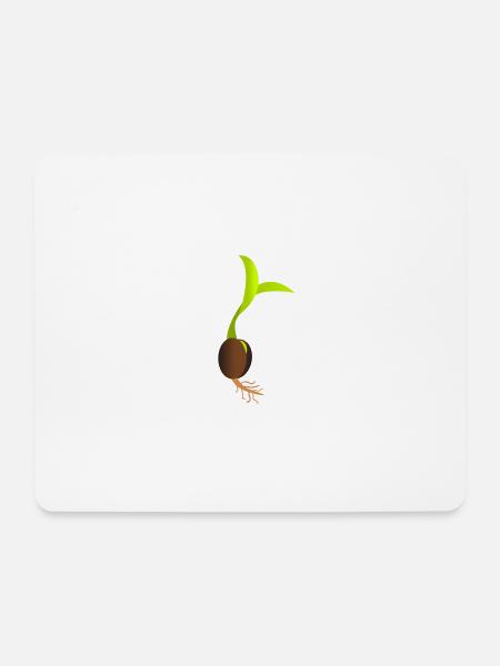Keimling - Mousepad (Querformat) - Weiß
