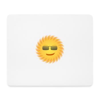 Soleil avec des lunettes de soleil. Idée de cadeau - Tapis de souris (format paysage) - blanc - Devant