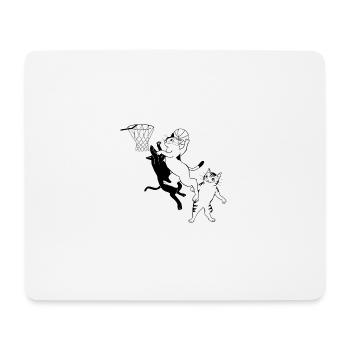 Katze Basketball Sport - Mousepad (Querformat) - Weiß - Vorne