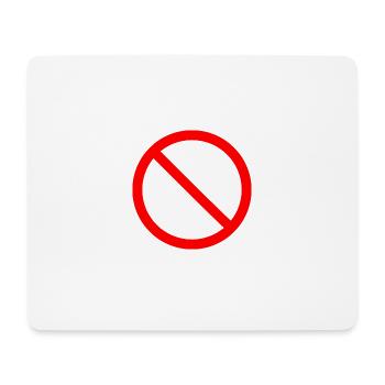 Verbot Zeichen - Mousepad (Querformat) - Weiß - Vorne