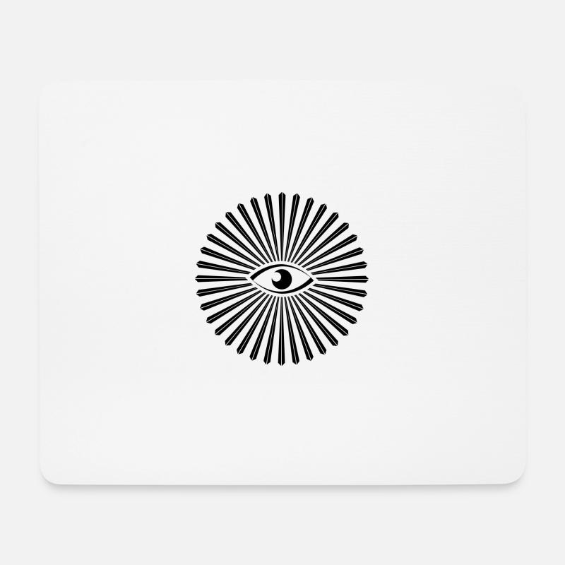 all seeing eye design - Mousepad (Querformat) - Weiß