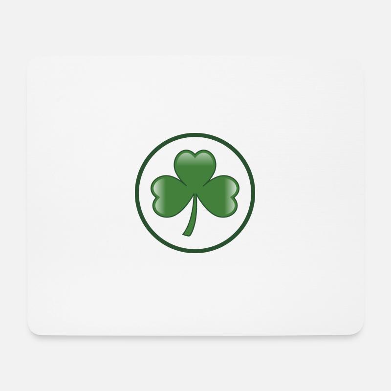 Irish Kleeblatt Irland - Mousepad (Querformat) - Weiß