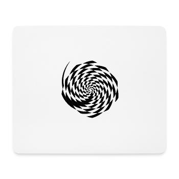 Heptagon spirale noir - Tapis de souris (format paysage) - blanc - Devant