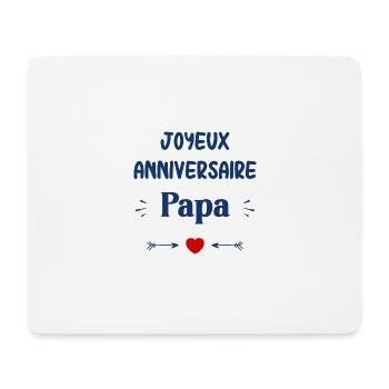 Joyeux Anniversaire papa - Tapis de souris (format paysage) - blanc - Devant