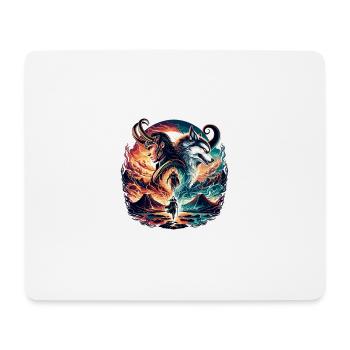 Clash of the Gods of Midgard - Vikings Fantasy - Mouse Pad (horizontal) - white - Front