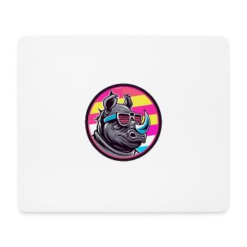 Rhino Cool Summer - Mouse Pad (horizontal) - white - Front