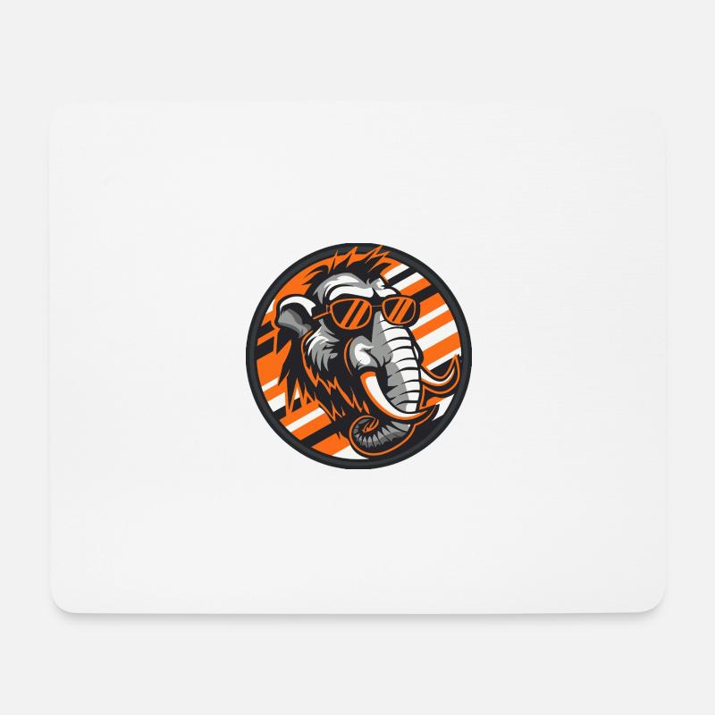 Mammut Bande dessinée Cool Été - Tapis de souris (format paysage) - blanc
