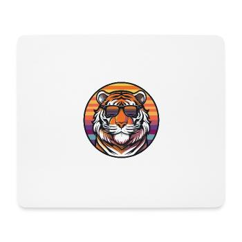 Tiger Comic Cool Summer - Mouse Pad (horizontal) - white - Front