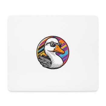 Gans Comic Cool Sommer - Mousepad (Querformat) - Weiß - Vorne