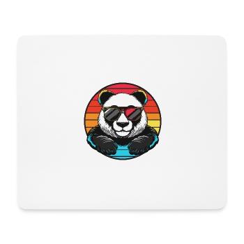 Panda Comic Cool Summer - Mouse Pad (horizontal) - white - Front