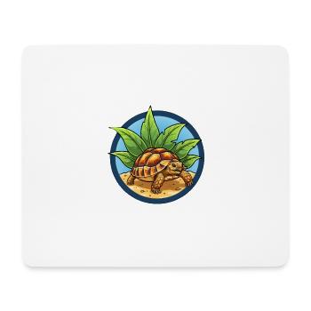 Tortue égyptienne - Tapis de souris (format paysage) - blanc - Devant