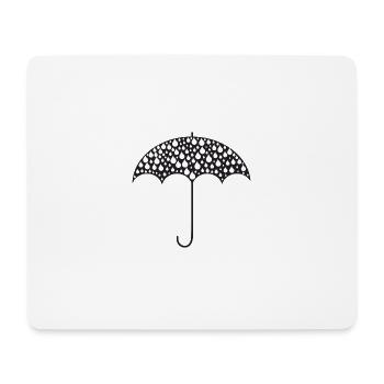 Regenschirm Illustration - Mousepad (Querformat) - Weiß - Vorne