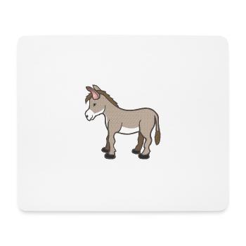 Esel - Mousepad (Querformat) - Weiß - Vorne