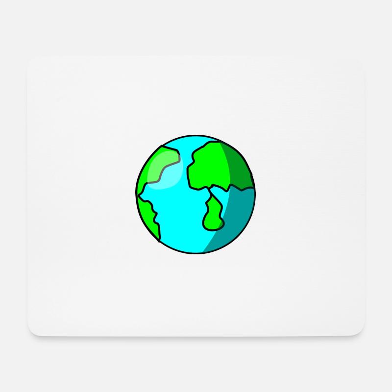 Welt - Mousepad (Querformat) - Weiß