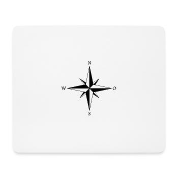 Kompass - Mousepad (Querformat) - Weiß - Vorne