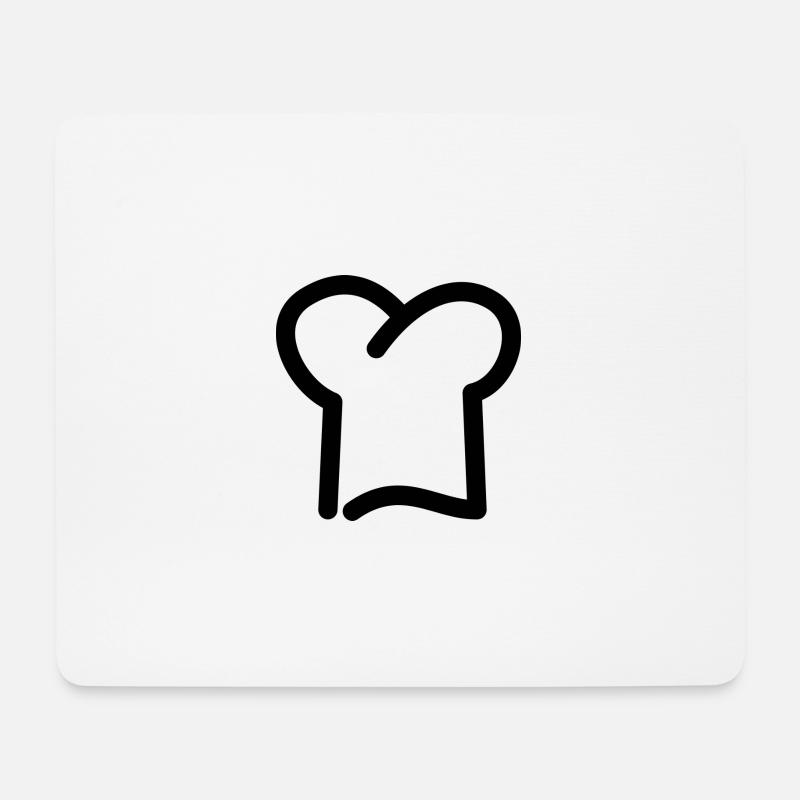 Kochmütze - Mousepad (Querformat) - Weiß