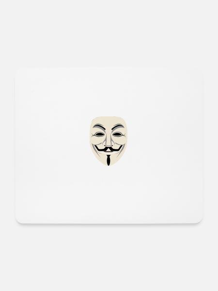 Anonymous Maske - Mousepad (Querformat) - Weiß