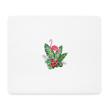 Tropical flamingo - Mouse Pad (horizontal) - white - Front