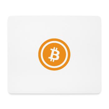 Logo Classic Bitcoin BTC - Tapis de souris (format paysage) - blanc - Devant