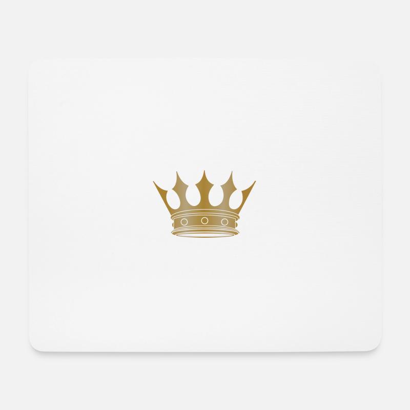 Goldene König & Königin Krone! Golden Geschenk - Mousepad (Querformat) - Weiß
