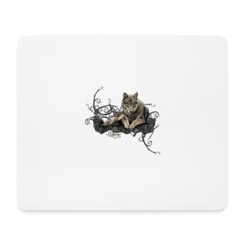 Wolf - Mousepad (Querformat) - Weiß - Vorne