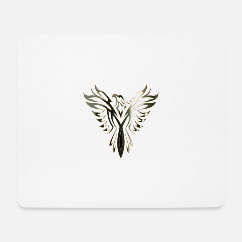 Phoenix in Gold - Mousepad (Querformat) - Weiß