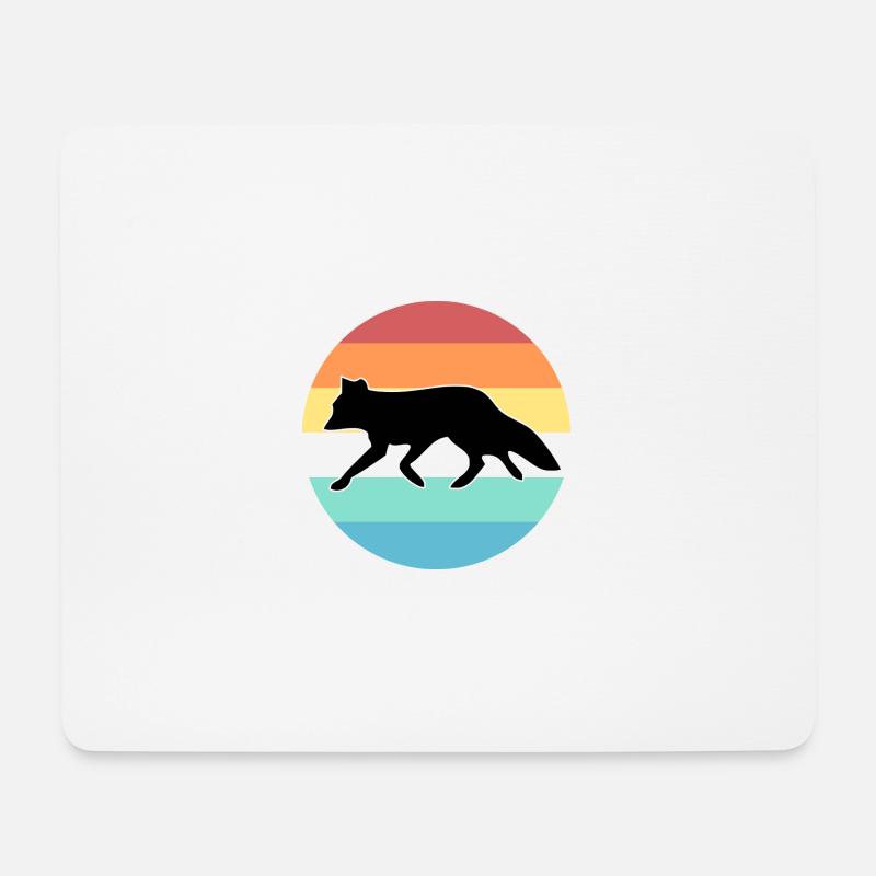 Fuchs - Mousepad (Querformat) - Weiß
