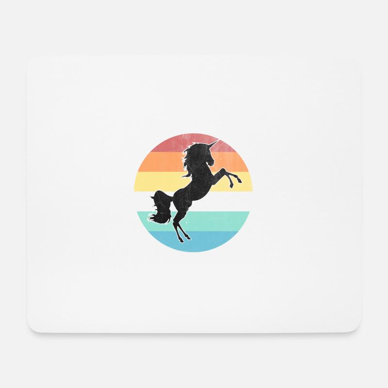 Einhorn - Mousepad (Querformat) - Weiß
