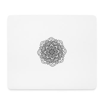 Mandala design no. 4 _black - Mandala Goa Yoga - Mouse Pad (horizontal) - white - Front