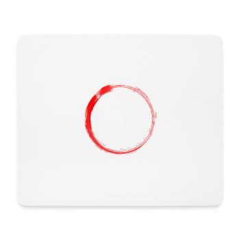 Roter Kreis - Mousepad (Querformat) - Weiß - Vorne