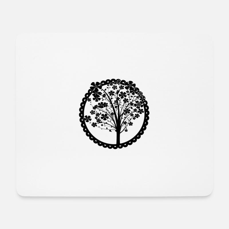 Lebensbaum - Mousepad (Querformat) - Weiß