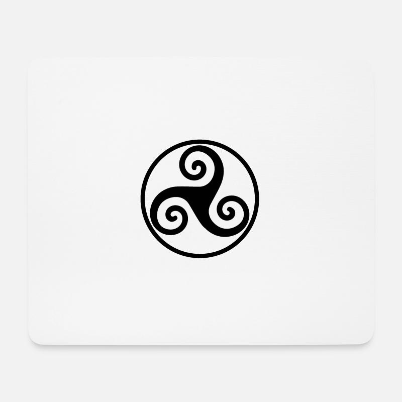 Triskele Celtic circle - Mouse Pad (horizontal) - white