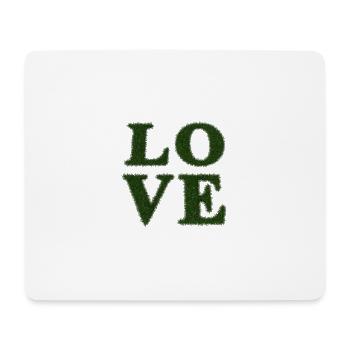 Amour - Real Grass 3D - Tapis de souris (format paysage) - blanc - Devant