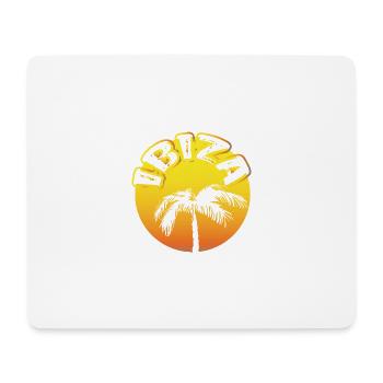IBIZA claim round with palm tree - Mouse Pad (horizontal) - white - Front