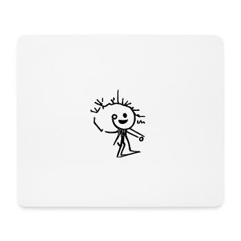 Strichmännchen Abstrakt - Mousepad (Querformat) - Weiß - Vorne