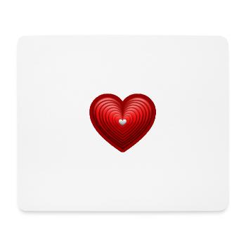 tief_im_HERZEN - Mousepad (Querformat) - Weiß - Vorne